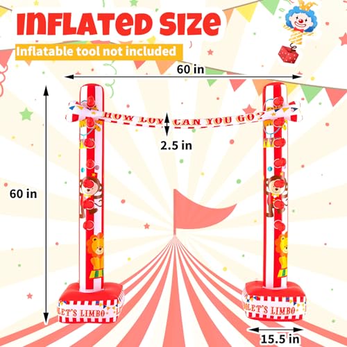 Threan Circus Inflatable Limbo Game for Kids Adults Toddlers Carnival Theme Party Enhance Family Bonding for Indoor Outdoor Birthday Picnic Pool - Image 5