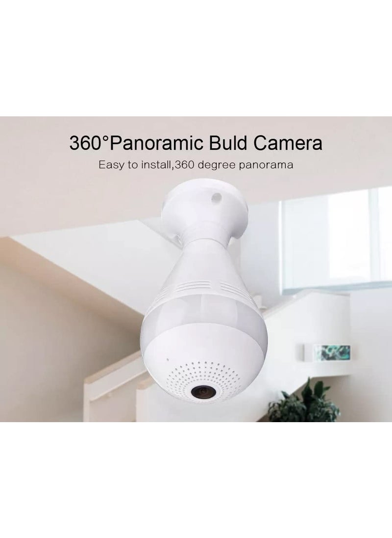 TECHNOVIEW TECHNOVIEW Spy HD Plus Wireless WiFi 360 Degree View Bulb Hidden Secret Camera Watch Live Video AudioMotion Detection Indoor Security for Home 1 Year Warranty 360 Degree Spy Camera  - Image 5