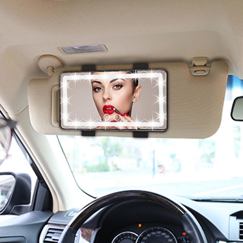 Auconda Car Sun Visor Vanity Mirror with LED Lights - Image 1