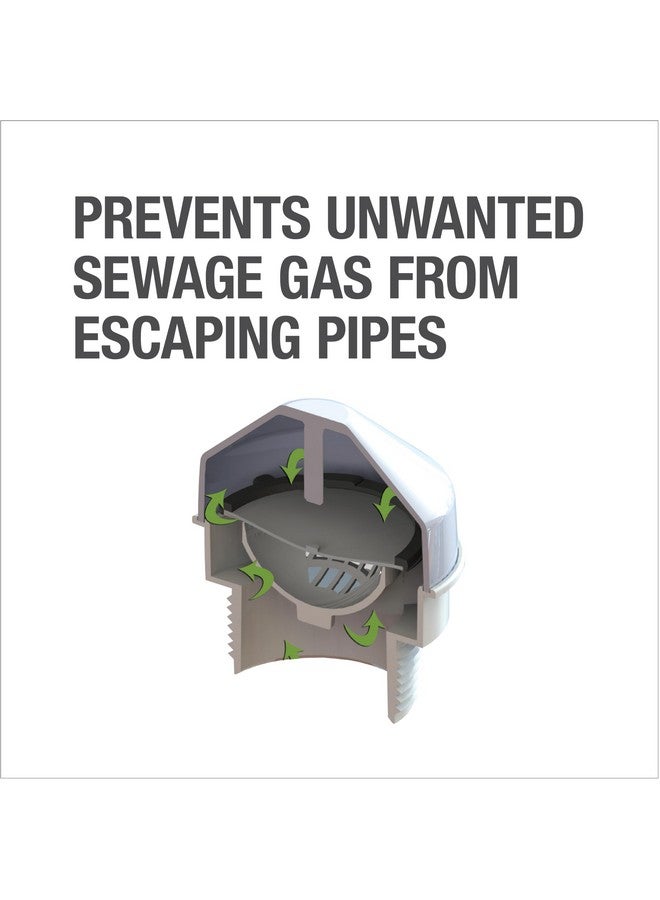 أوتي صمام دخول هواء DFU من Oatey Sure-Vent بقطر 1-1/2 بوصة - 2 بوصة، 160 فرعًا، 24 كومة، مع محول Sch. 40 من مادة PVC البيضاء - Image 4