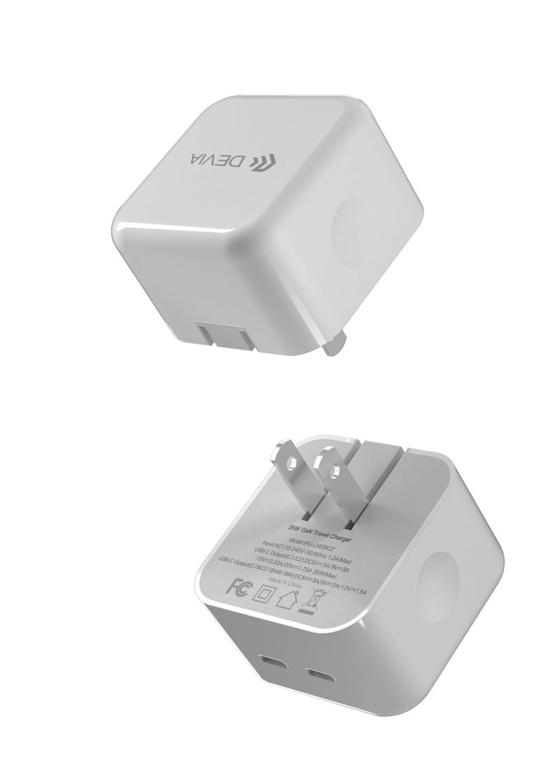 Devia's 35W dual-port fast charger charges your devices quickly and easily on the go. It's compact and features over-current and overheating protection. - Image 3