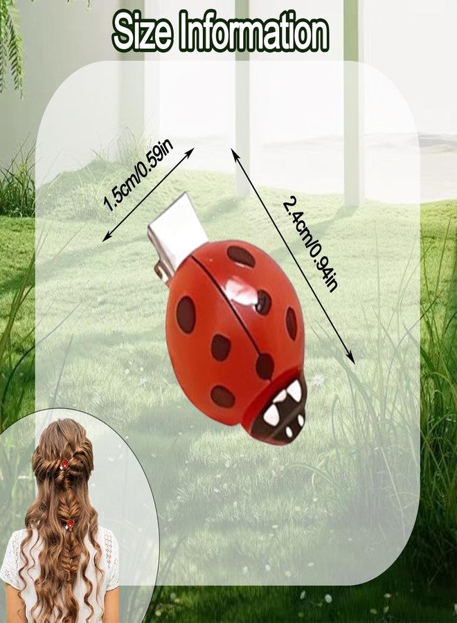 Xanadued Ladybug Hair Clips Cute Lady Bug Barrettes - Image 2