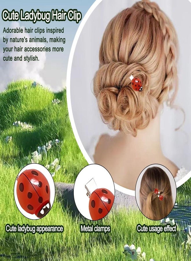 Xanadued Ladybug Hair Clips Cute Lady Bug Barrettes - Image 3