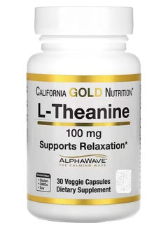 California Gold Nutrition L-Theanine Alpha Wave100 mg 30 Veggie Caps