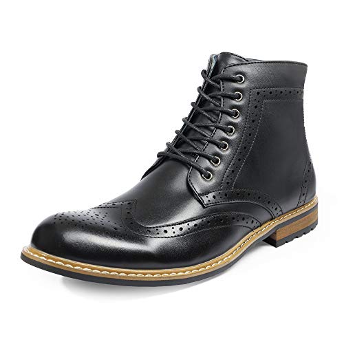 Bruno Marc Men's Dress Ankle Motorcycle Boots,Size 10.5,Black,BERGEN-01 - Image 1