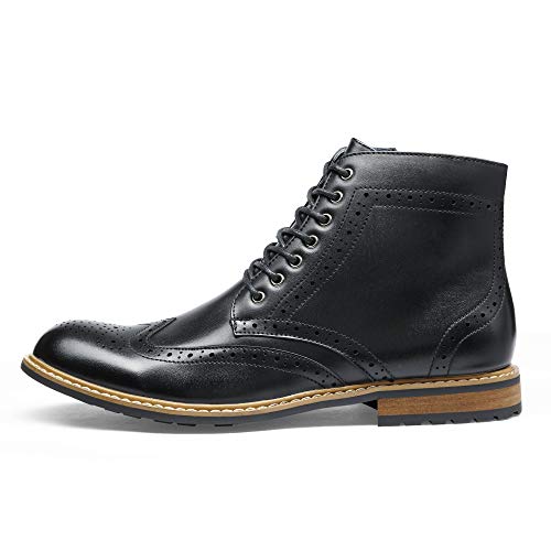 Bruno Marc Men's Dress Ankle Motorcycle Boots,Size 10.5,Black,BERGEN-01 - Image 2