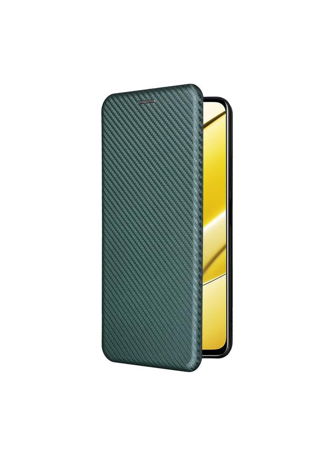 S-TOP Case For Realme 11 5G / 11x Carbon Fiber Texture Flip Leather Phone Case - Image 2
