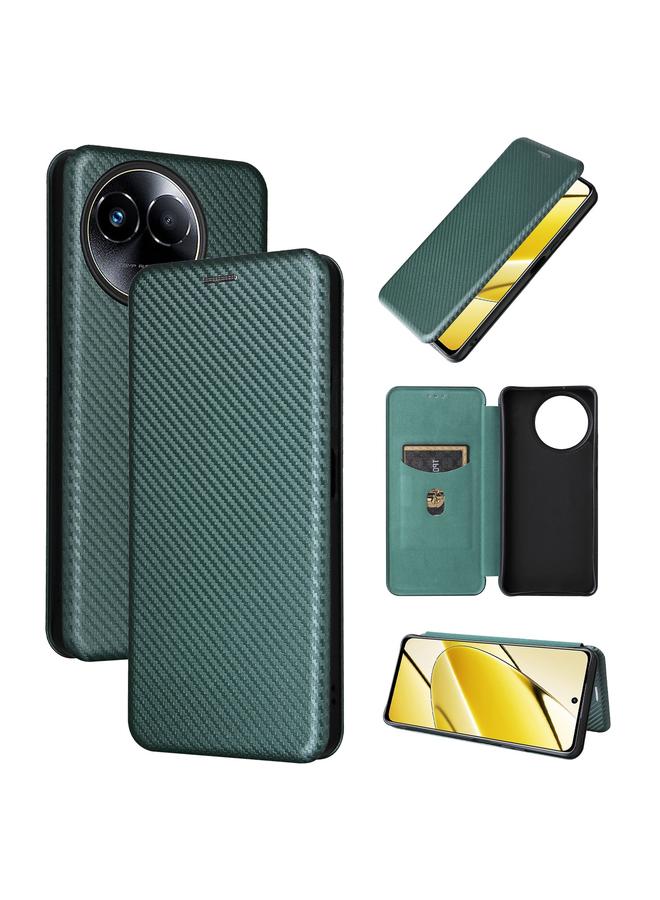 S-TOP Case For Realme 11 5G / 11x Carbon Fiber Texture Flip Leather Phone Case - Image 1