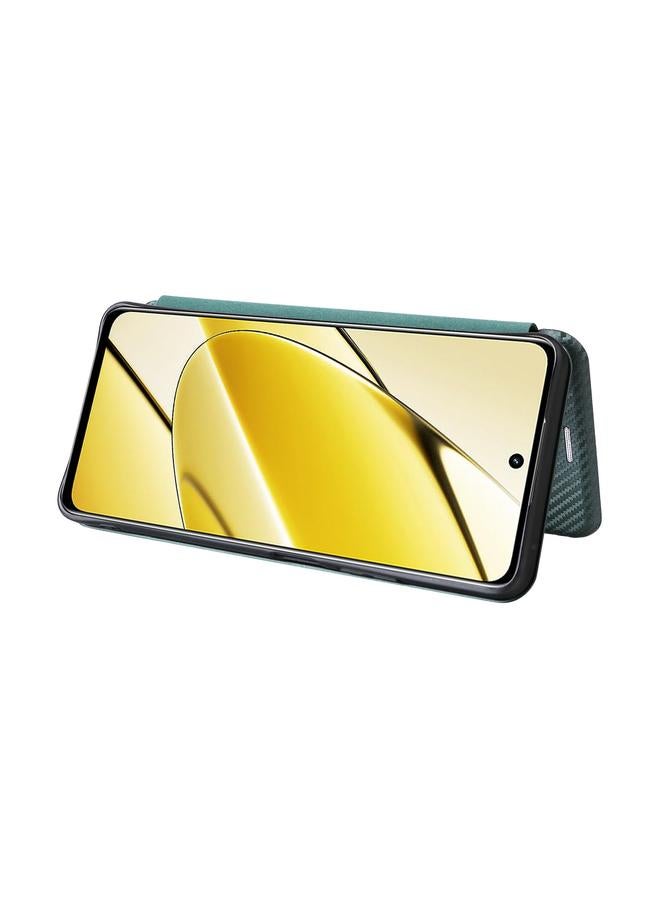 S-TOP Case For Realme 11 5G / 11x Carbon Fiber Texture Flip Leather Phone Case - Image 5