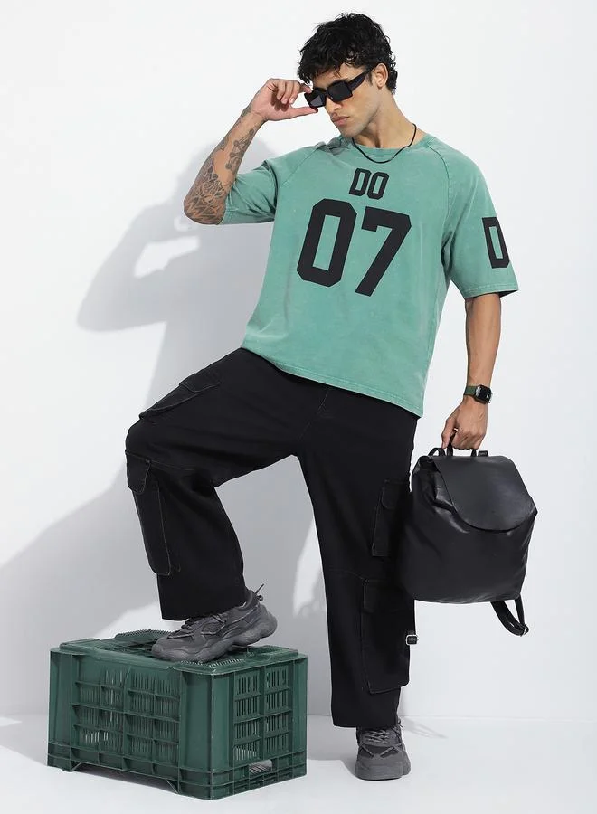 Difference of Opinion Men Oversized Washed Raglan Sleeve T-Shirt