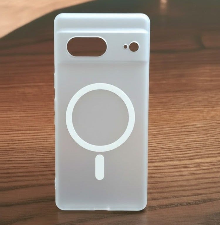 جراب شفاف لهاتف Google Pixel 7 - حماية متينة مقاومة للصدمات، تصميم نحيف وخفيف الوزن، مقاوم للاصفرار، متوافق مع الشحن اللاسلكي (أبيض) - Image 2