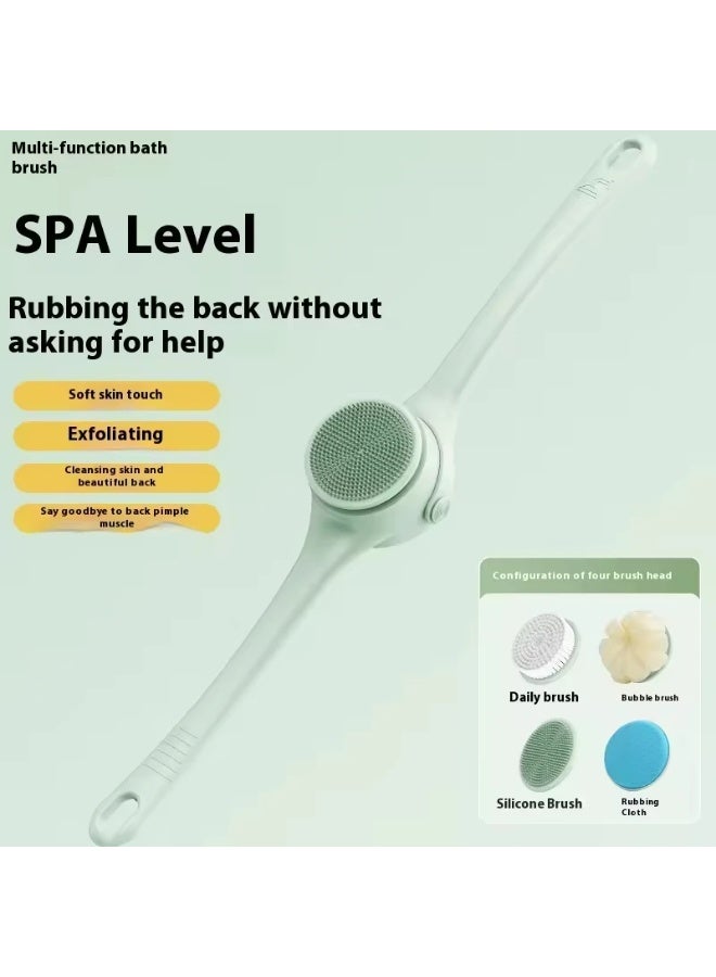 Dual-Handle Electric Rotating Shower Brush, Waterproof Multi - function Back - scrubing Tool, Automatic Exfoliating Bath Brush - Image 5