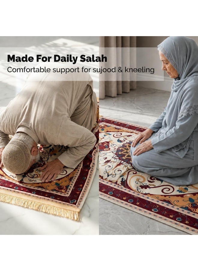 Memory Foam Muslim Prayer Rug Soft Knee Support Prayer Mat For Islamic Worship - Image 3