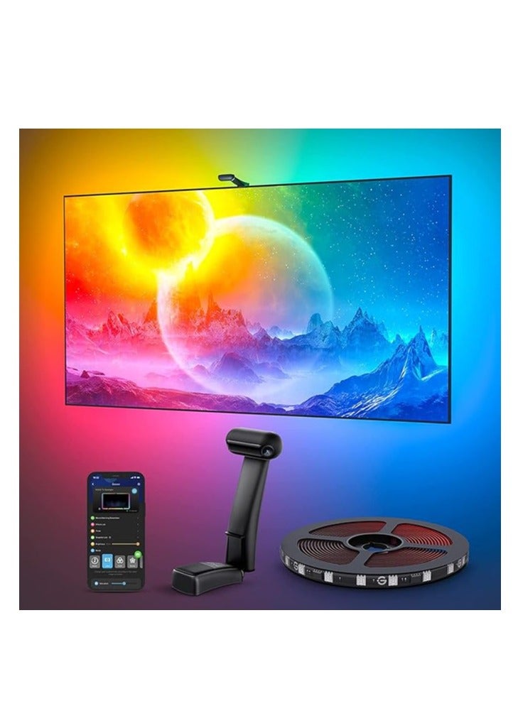 Cool Baby TV Backlight T2 with Dual Cameras 11.8ft RGBIC Wi-Fi TV LED Backlight for 55-65 Inch Dual TV Light Beads for Ultra-Thin TVs Smart App Control Music Sync - Image 1