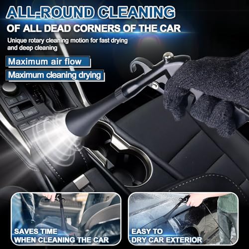 PARAROSE Car Cleaning Gun Detailing Interior Dryer Air Blow Gun, High Pressure Blower Gun, Car Detailing Kit Interior Cleaner, Car Detailing Tools for Car Quickly Blasts Dirt and Dust Works with Air - Image 3