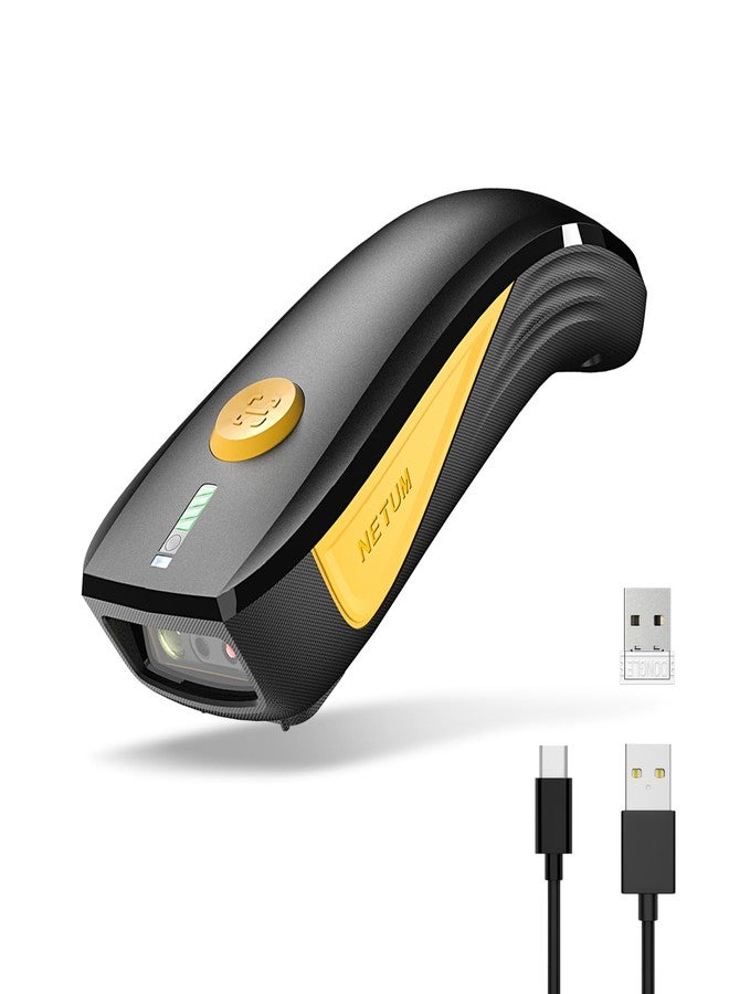 NETUM CS7501 QR Code Scanner - Upgraded Bluetooth Barcode Scanner, Mini Portable 1D & 2D Barcode Reader for Inventory Management, Cordless Image Scanner for Tablets, Android, iOS, PC, and POS Systems