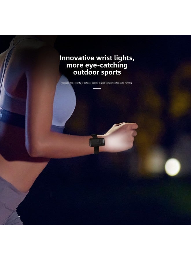 Multifunctional Wrist Light Ankle Light LED Helmet Light Warning Light USB Rechargeable Outdoor Sports Night Run Bike Light-Color:Three-in-one Set-red - Image 3