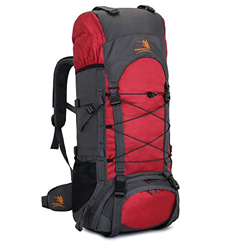 Bseash 60L Internal Frame Waterproof Hiking Camping Backpack with Rain Cover, Large Outdoor Sport Travel Daypack Rucksack - Image 1