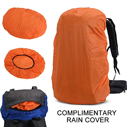 Bseash 60L Internal Frame Waterproof Hiking Camping Backpack with Rain Cover, Large Outdoor Sport Travel Daypack Rucksack - Image 4
