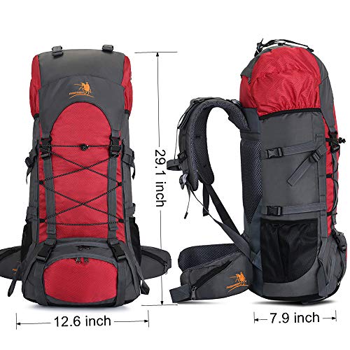 Bseash 60L Internal Frame Waterproof Hiking Camping Backpack with Rain Cover, Large Outdoor Sport Travel Daypack Rucksack - Image 2