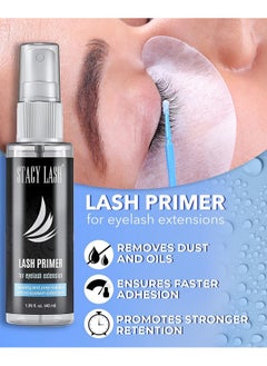 Stacy Lash Eyelash Extension Primer/Cleanser (1.35fl.oz/40ml) Stacy Lash/Protein Oil Remover/Increase Adhesive Bonding Power Retention/Pretreatment for Individual Semi Permanent Extensions Glue Supplies  - Image 2
