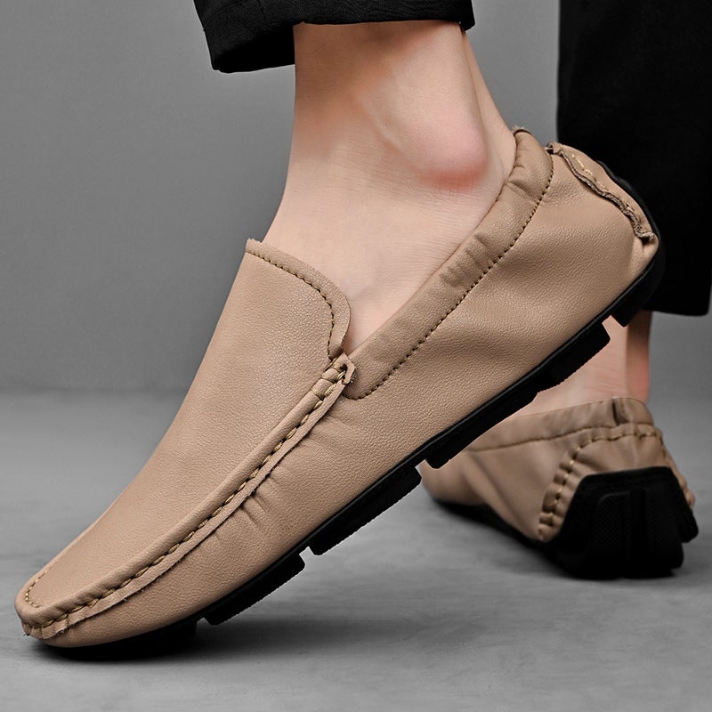 Doudou Shoes Men'S Korean Style Large Size Slip-On Low Heel Lazy Leather Shoes 48 49 Soft Sole - Image 4