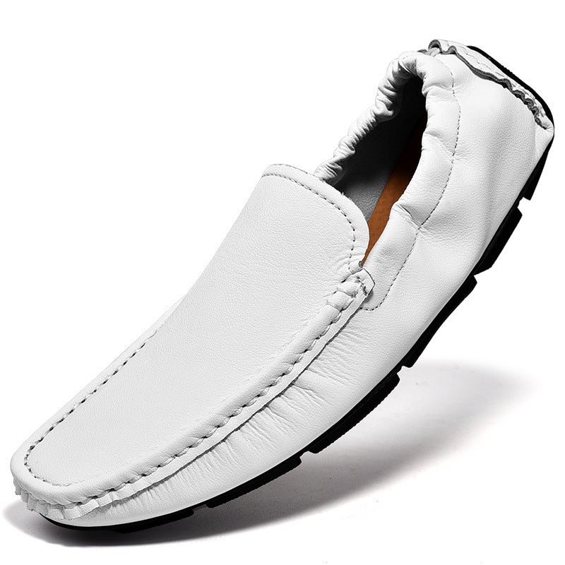 Doudou Shoes Men'S Korean Style Large Size Slip-On Low Heel Lazy Leather Shoes 48 49 Soft Sole - Image 1