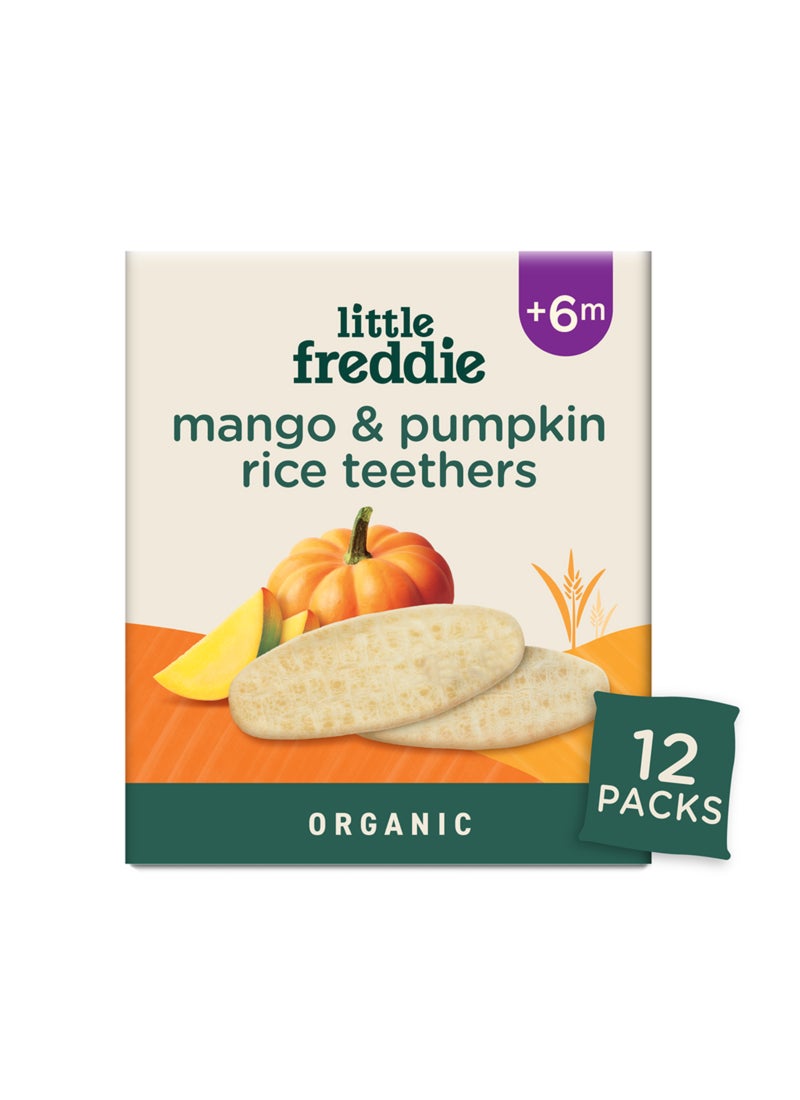 LITTLE FREDDIE Organic Mango and Pumpkin Rice Teethers (6+ Months) 48g - Image 1