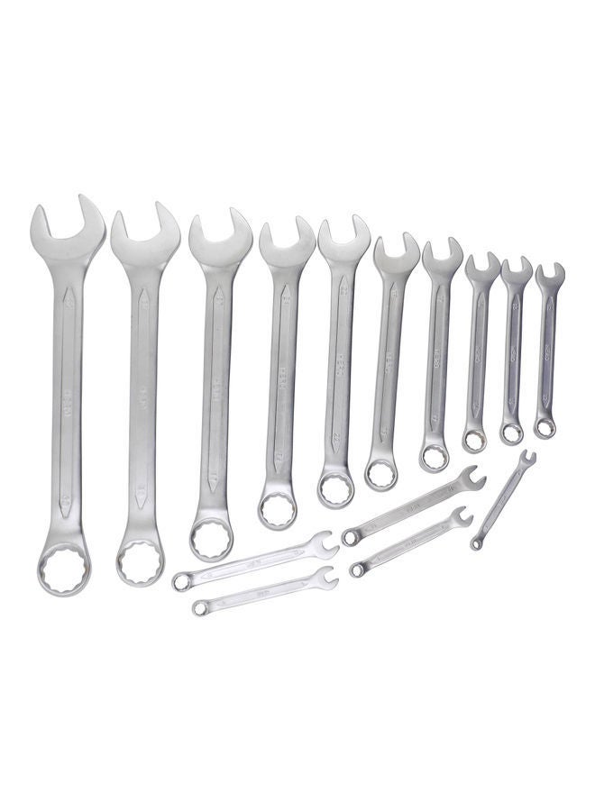 نيبمينينت 15-Piece Tools Combination Spanner Set Silver 