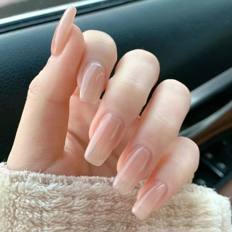 طقم أظافر صناعية قابلة لإعادة الاستخدام بتصميم نيود مربع - موديل CF015 - Image 2