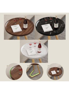 Generic SUPAAR Home Side Tables for Small Spaces, Couch Arm Tray Table for Living Room, Bed, Sofa. End Table Anti-Rust waterproof End Table Anti-Rust waterproof (black gold)  - Image 2