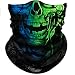 Obacle Skull Face Mask Half for Dust Wind UV Sun Protection Seamless 3D Tube Mask Bandana for Men Women Thin Skeleton Mask Motorcycle Riding Biker Fishing Cycling Sports Festival Green Blue Skull - Image 2