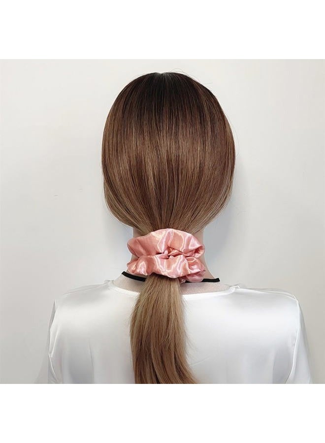 Sufermoe 12 Pcs Satin Silk Scrunchies, Soft Hair Ties, Fashion Bands, Bows, Ropes, Elastic Bracelets, Ponytail Holders for Women and Girls (4.5 Inch, Rose Gold) - Image 2