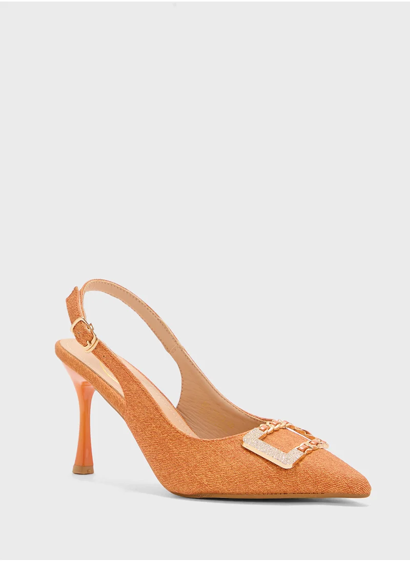 BR High Heeled Sling Back Pump