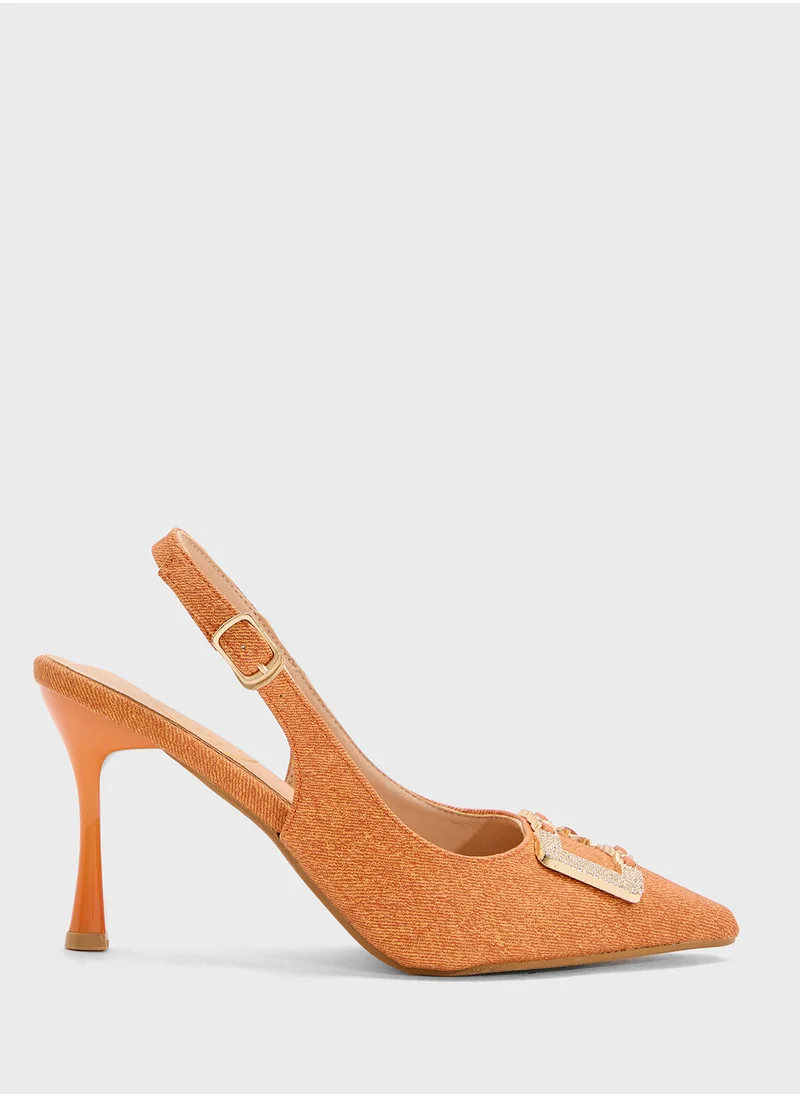 BR High Heeled Sling Back Pump