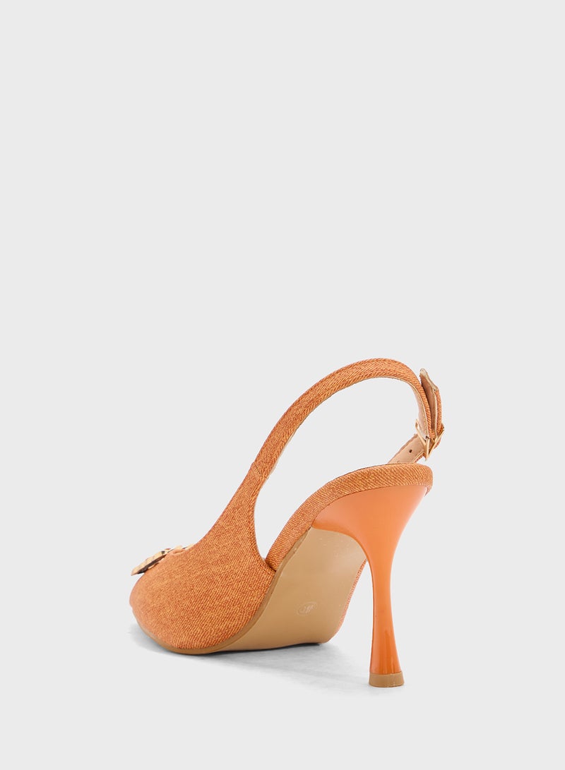 BR High Heeled Sling Back Pump  - Image 3