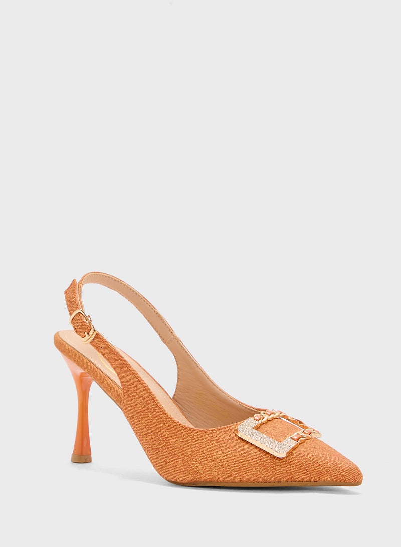 BR High Heeled Sling Back Pump  - Image 2