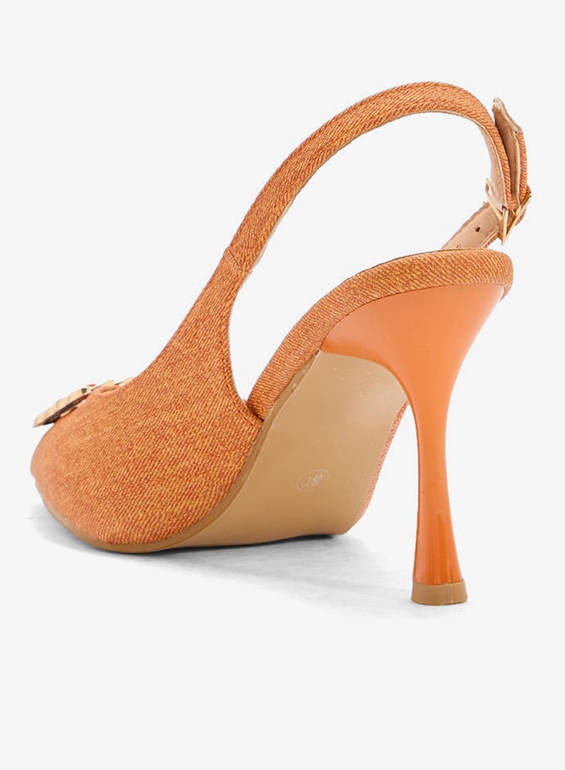 بي ار حذاء بكعب عالٍ بحزام خلفي - Image 3