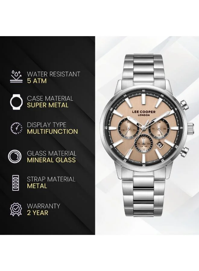 Lee Cooper  Men's Metal MULTIFUNCTION Watch LC08382.301 - 21 mm for Men | Best Price UAE