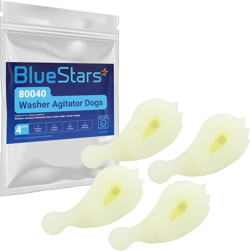 BlueStars 4 Packs 80040 Washer Agitator Dogs - Heavy Duty - Compatible with Whirlpool & Kenmore Washers - Replaces 285612 285770 3366877 387091 80040VP - Image 1