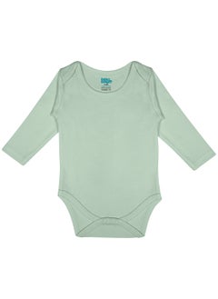 Babies Basic BabiesBasic 100% Super Combed Cotton, Long Sleeves Bodysuit, for New Born to 24months. Set of 4, Green, Beige, Blue, Mocha  - Image 2