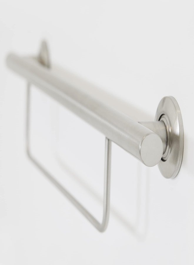 Seachrome 30" Lifestyle & Wellness® Designer Newport Wall Mount Bathroom Shower Grab Bar with Towel Bar, Satin Finish - Image 4