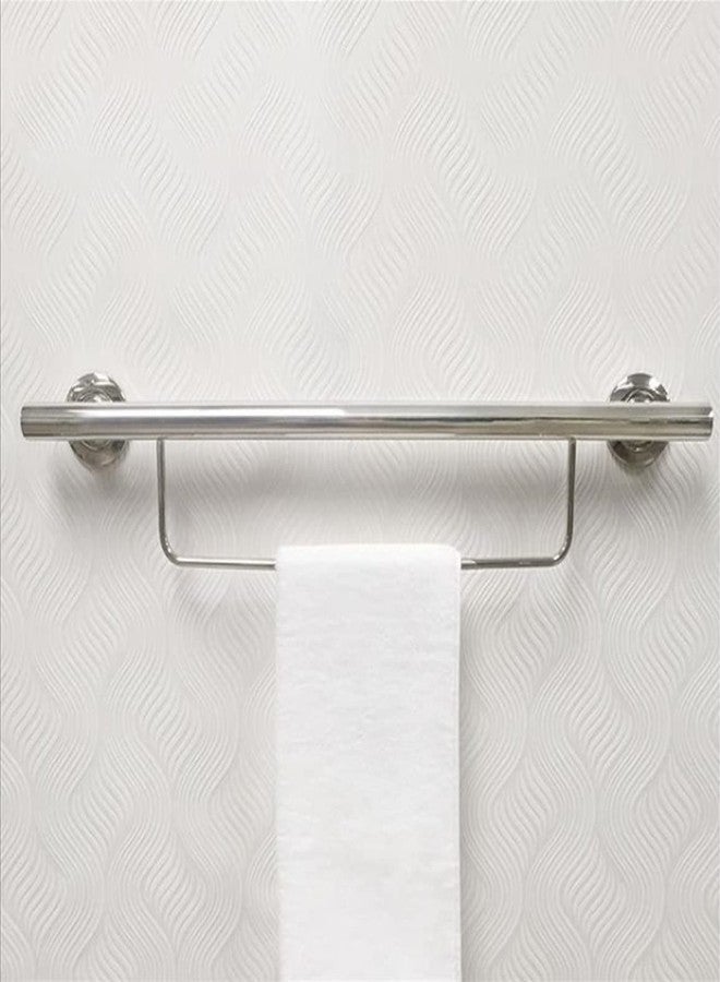 Seachrome 30" Lifestyle & Wellness® Designer Newport Wall Mount Bathroom Shower Grab Bar with Towel Bar, Satin Finish - Image 5
