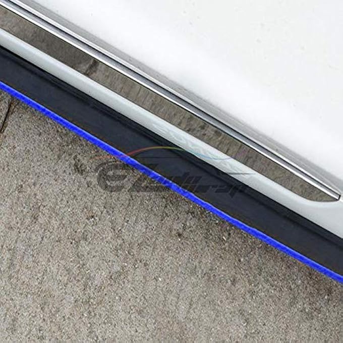 EZAUTO WRAP Universal 2 Tone Black & Red PU Rubber Front Bumper Lip Splitter Spoiler Chin Body Air Wing Kit 8FT - Image 4