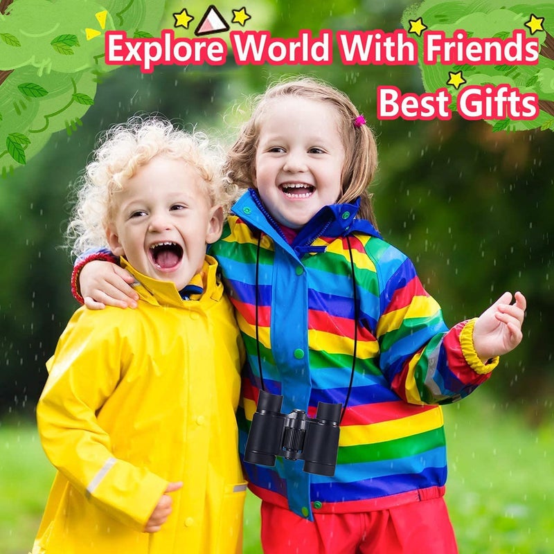 ARTOMIDE Kids Binoculars Best Gifts for 3-12 Years Boys Girls High-Resolution Optics Shockproof Mini Compact Binocuolar Toys Folding Small Telescope for Bird Watching Camping Outdoor Play - Image 5