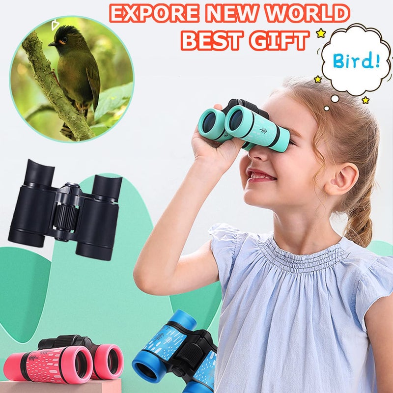 ARTOMIDE Kids Binoculars Best Gifts for 3-12 Years Boys Girls High-Resolution Optics Shockproof Mini Compact Binocuolar Toys Folding Small Telescope for Bird Watching Camping Outdoor Play - Image 2