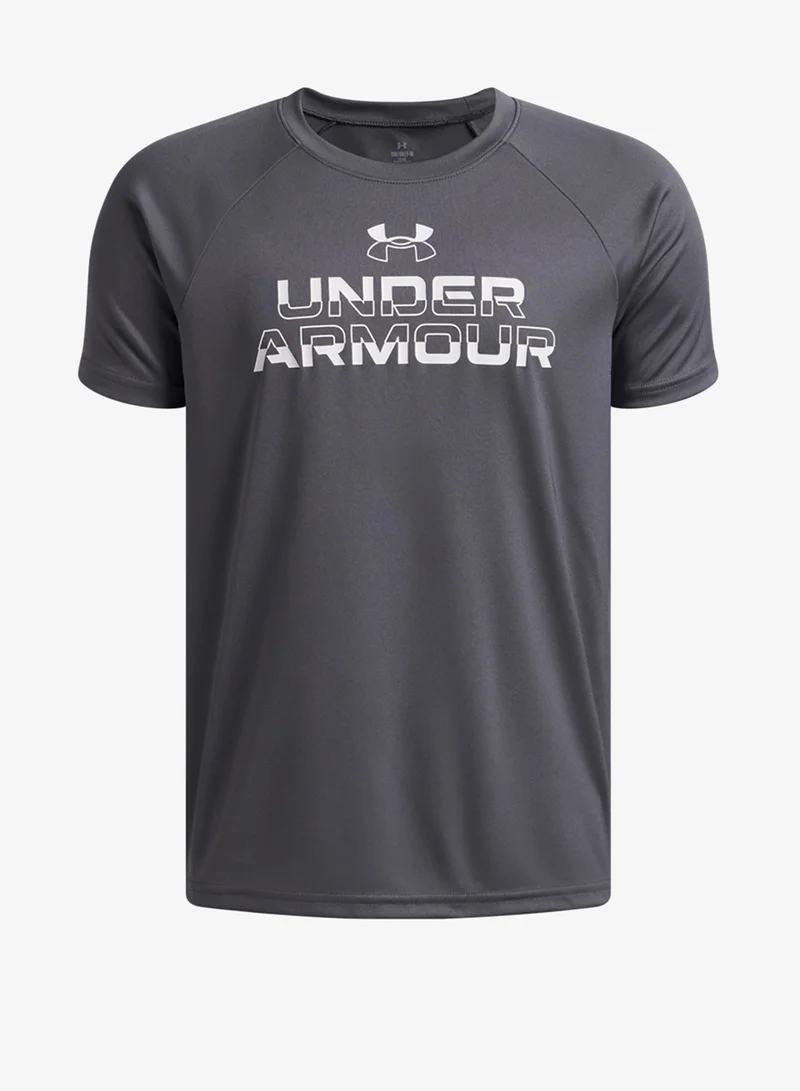 اندر ارمر تيشيرت يوث تك سبليت وورد مارك