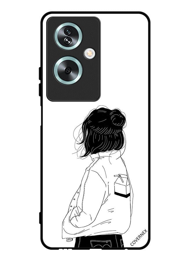 Covernex Protective Case Cover For Oppo A79 Girl Think Very Deep - Image 1