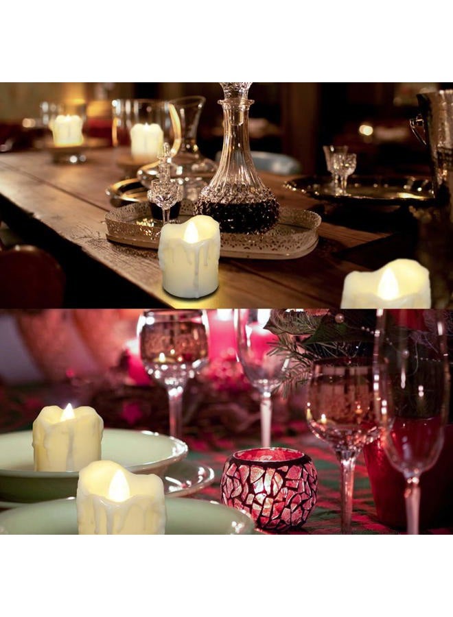 PChero Timer Candles, 12pcs Battery Operated LED Decorative Flameless Candles Flickering Tea Light, 6 Hours On and 18 Hours Off Per Cycle, Perfect for Birthday Wedding Party Home Decor - [Warm White] - Image 5