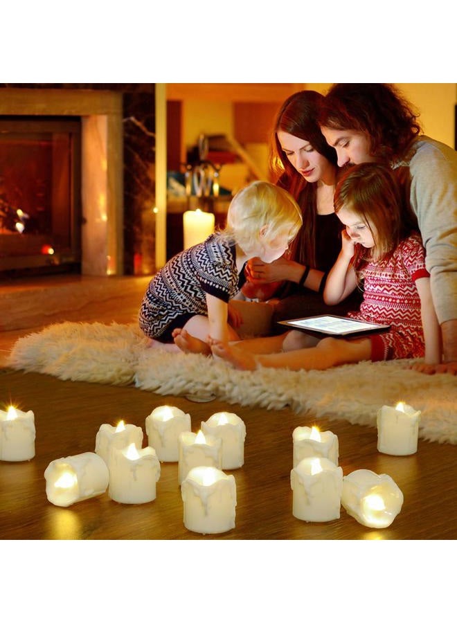 PChero Timer Candles, 12pcs Battery Operated LED Decorative Flameless Candles Flickering Tea Light, 6 Hours On and 18 Hours Off Per Cycle, Perfect for Birthday Wedding Party Home Decor - [Warm White] - Image 4